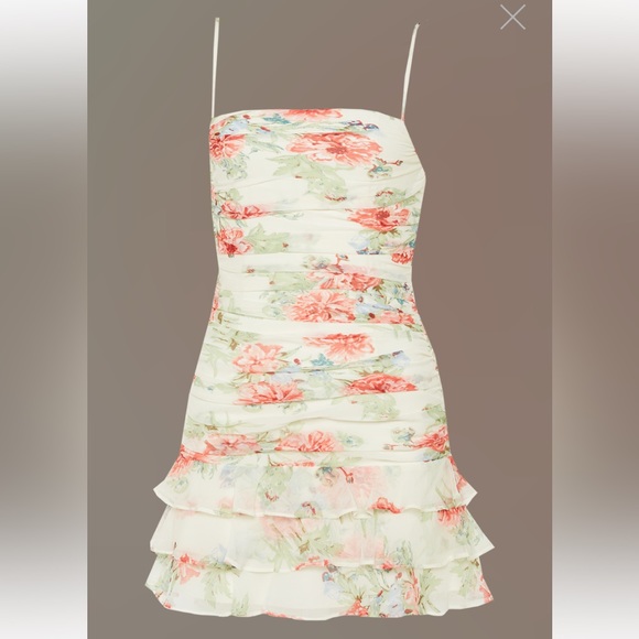 Bardot REMI FLORAL DRESS IN RED GARDEN L - Picture 2 of 12